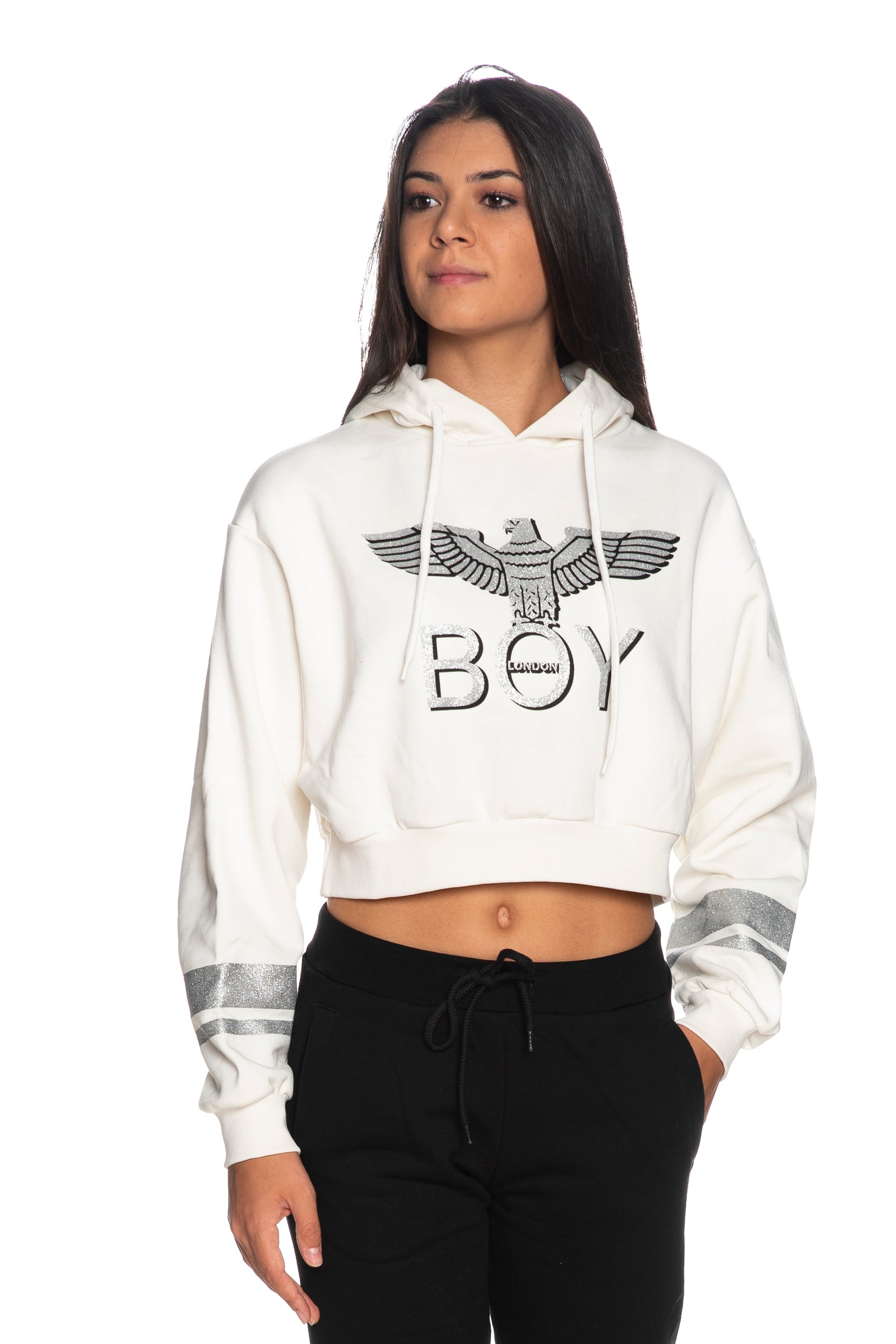 Felpa Boy London Da Donna Latte Scuderi Store