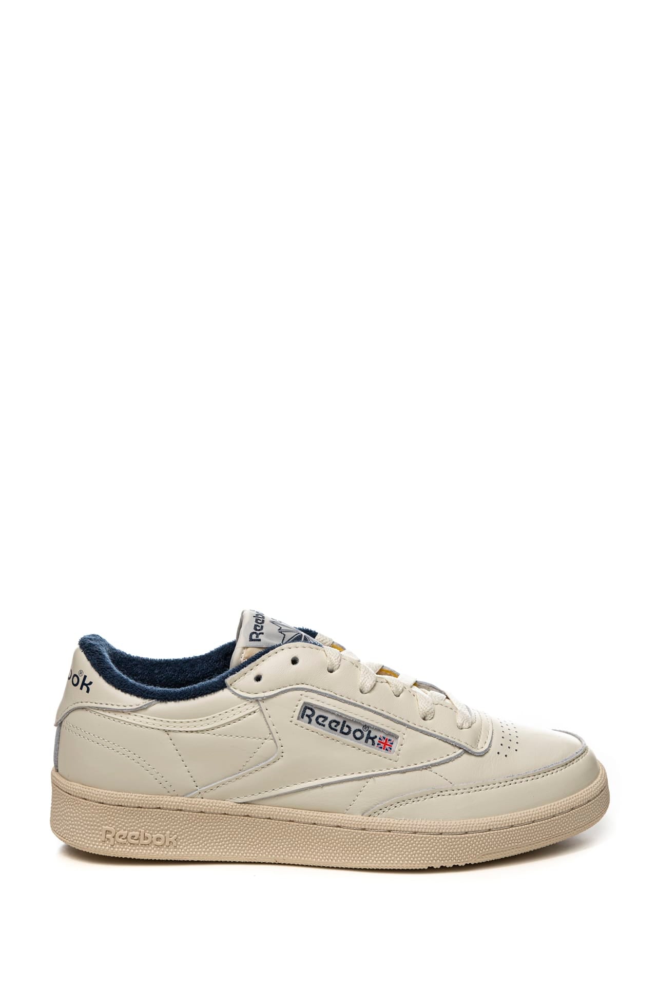 Scarpa Reebok Club C 85 Vintage Unisex Gesso Blu Navy In Pelle Scuderi Store